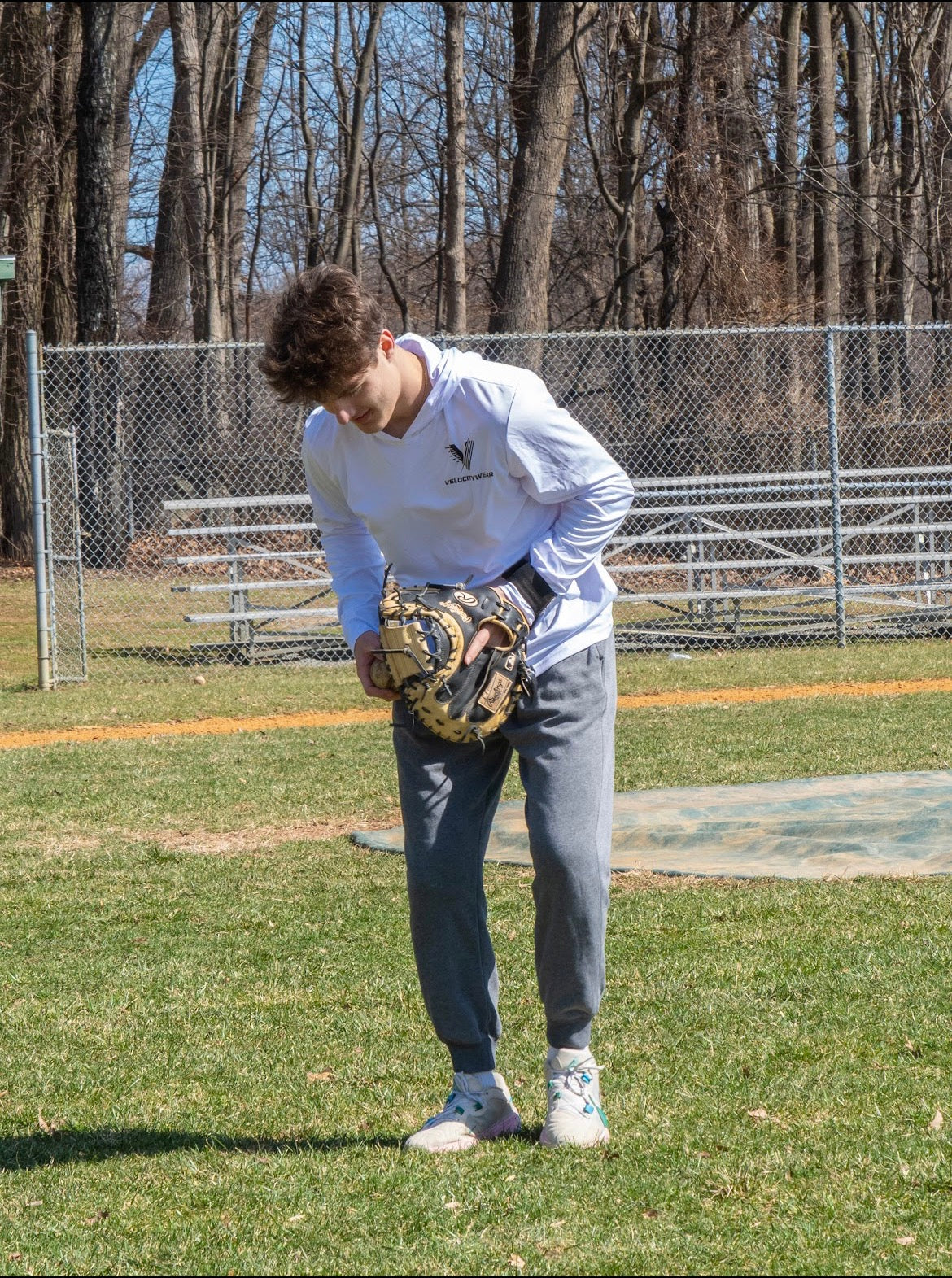 Men's Performance Warmup Hoodie - VelocityWear Glitch Logo